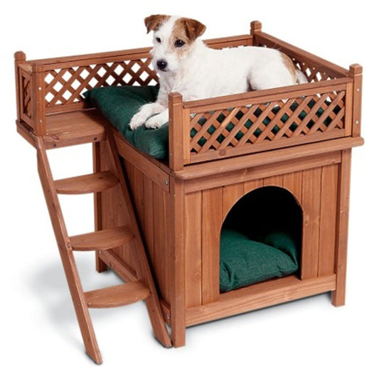 PawHaven™ 2-Story Wooden Pet House
